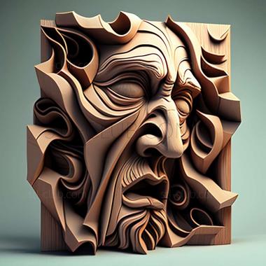 3D model Matthew Pratt American artist (STL)